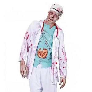 Widmann 9486D Déguisement pour Adulte Zombie Docteur Multicolore Taille XL