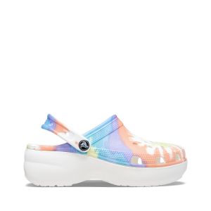 Crocs Sabots Classic Platform Tie Dye Graphic Blanc Multicolore - Taille 41/42