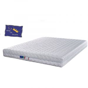 Matelas 80x190 pour Sommier Electrique ou Mécanique TPR Mousse Poli Lattex 20 cm Déhoussable Soutien Ferme + Protège Matelas OFFERT 80 190 Pink King of Dreams