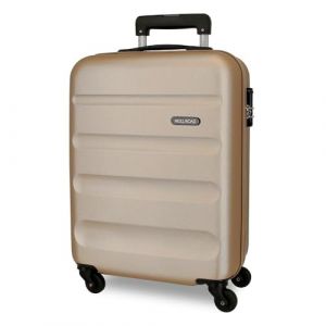 Roll road Flex Valise Trolley Cabine Beige 38x54x20 cms Rigide ABS Serrure à combinaison 35L 2,5Kgs 4 roues Bagage à main