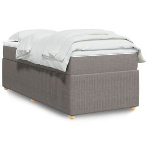 VidaXL Sommier &agrave; lattes de lit avec matelas Taupe 80x200 cm Tissu
