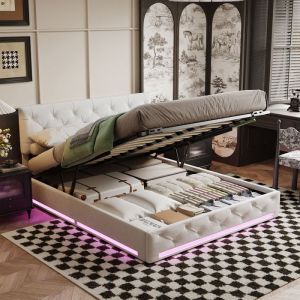 Lot de 2 chaises de salle &agrave; manger, chaise de salle &agrave; manger en rotin, chaise de salle &agrave; manger vintage, en rotin et tissu carr&eacute; beige, pieds en