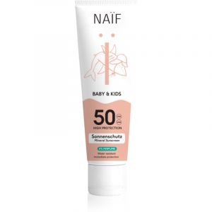 Naïf Mineral Sunscreen Baby & Kids SPF50 - Wasserfester Sonnenschut...