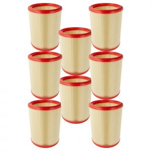 Vhbw 8x Filtres &agrave; lamelles compatible avec Milwaukee AS 300 ELCP, AS 2 250 ELCP, AS 30 LAC, AS500ELCP aspirateur &agrave; main