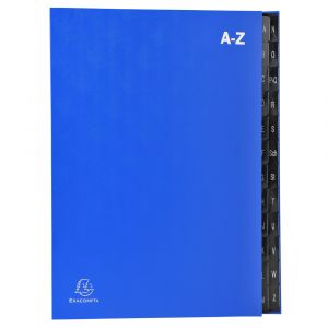 Exacompta Lot de 8 trieurs Ordonator 24 compartiments - 24x34cm - Bleu - 57222E