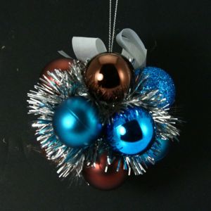 Atmosphera Fleur de No&euml;l - Turquoise, chocolat et argent