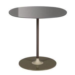 Image de Kartell Table basse THIERRY 45 x 45 cm (Gris - Verre trempé peint au dos et acier peint)