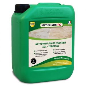 Guard Industrie Nettoyant Laitances Ciment Trace Blanche Joint- Net Guard Fin Chantier Formule Végétale-10 Min-Toute Pierre–5L 30m2