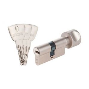 Exem Cylindre à bouton R9+ nickelé varié | Ext. (mm): 40 - Long. (mm): 90 - Int. (mm): B50