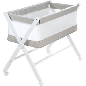 Roba Berceau pliable roulettes, matelas blanc 90x45 cm