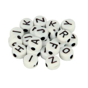 Artémio Perles alphabet noir et blanc 7 mm x 300 pcs
