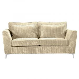 Forinvest Canapé 2 places Isla velours côtelé beige - Beige - Beige