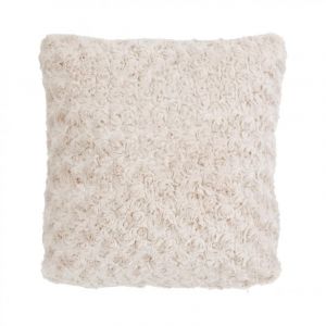 Image de Coussin Imitation Fourrure "Bouclée" 40x40cm Lin Prix