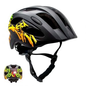 Casque de velo pour enfants de 6 a 12 ans graffiti noir certifie en1078 m 54 58 cm