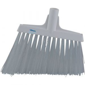 Vikan Hygiène - Balai d'angle - Fibres inclinées longues et extra dures - Blanc