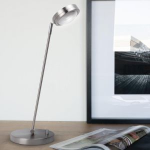 Megatron Ottica lampe &agrave; poser LED dimmable, titane