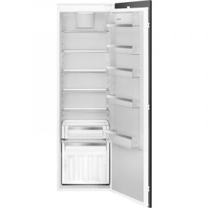 Smeg Refrigerateur integrable 1 porte « tout utile », afficheur LED interne, 310 L, froid brasse, bac a legumes sur rails, fonction refroidissement rapide, eclairage LEDs , 32 dB(A) / B, classe energetique E