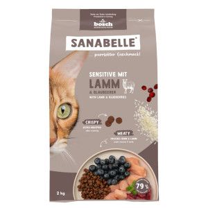 Sanabelle Sensitive avec agneau et myrtilles pour chat 2 kg