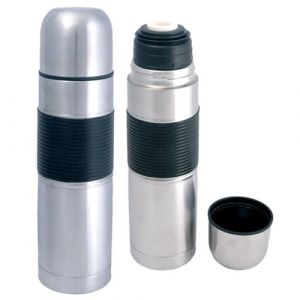 Maestro Bouteille isotherme thermos en acier inoxydable avec gobelet pour boissons chaudes ou froides (750ml)