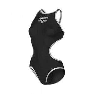 Arena One Big Logo Maillot de Bain Une Pièce Femme, Séchage Rapide, Maillot de Bain Sportif en Tissu MaxLife Eco avec Résistance Maximale au Chlore et Protection UV UPF 50+