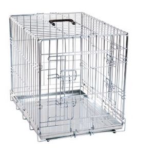 Flamingo Cage pour chien métallique 2 portes (63  x 43 x 49 cm)
