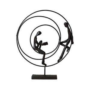 Casablanca Modernes Design Sculpture Fer Brun, Hauteur 24,5 cm