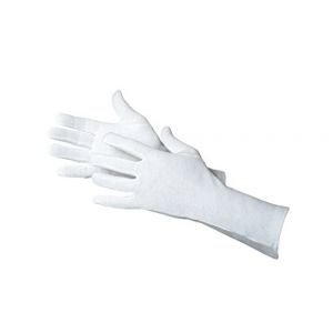 Jah Blanco:Tex 3101 Lot de 12 paires de gants en coton oekotex Poids moyen 35 cm Blanc Taille 8