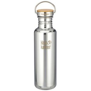 Klean Kanteen Bouteille en Acier Inoxydable avec Stainless Unibody Bamboo Cap Reflect, Edelstahlflasche mit Stainless Unibody Bamboo Cap 800 ML Reflect, Mirrored Stainless, 800 ML