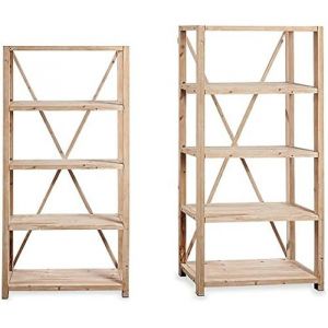 Shelves Brown Wood (40 x 160 x 105 cm)