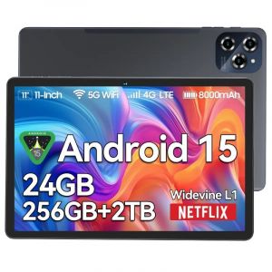 Tablette Tabwee W90 11" FHD 8 Go/256 Go 4G Android 15 Gris