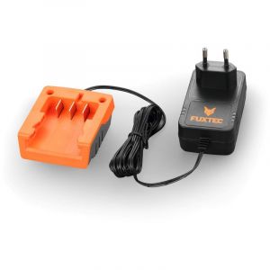 Image de Fuxtec Chargeur Li-ION 1A 25W FX-E1LG1A - pour Batterie 2Ah & 4Ah Convient à Tous Les Outils de Jardin 20 Volt - Tension de Charge 20,9V