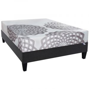 Rendez Vous Déco OLYMPE - Ensemble matelas Héraklion avec sommier en bois - 140x200 cm 140 x 200 cm Blanc