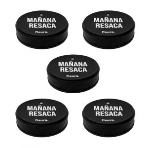 Fisura – Lot de 5 couvercles anti-drogue « Matin gueule de bois » - Protecteur de boisson original - Couvercle réutilisable - Protection de gobelet anti-déversement en silicone - 5 pièces