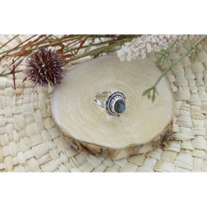 Bague Labradorite Argent 925 Ronde
