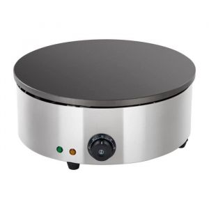 Royal Catering Cr&ecirc;pi&egrave;re &eacute;lectrique ronde Diam&egrave;tre de la plaque chauffante 40cm Rev&ecirc;tement en &eacute;mail 3.000 W RCEC-3000-R