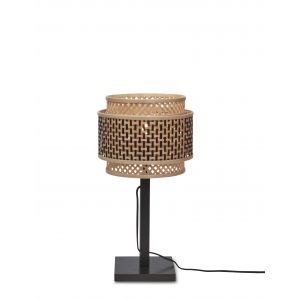 Image de Good & Mojo Lampe de table bambou BHUTAN abat-jour bambou naturel/noir base noire Ø25 x20 cm, h. 40cm Noir - Couleur Noir - Taille 10-12 ans