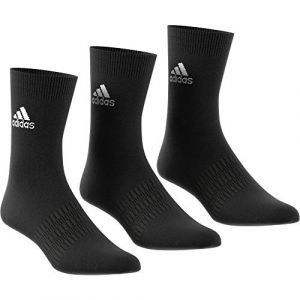 Image de Adidas Light Crew 3PP Chaussettes Mixte Adulte, Black, FR : M (Taille Fabricant : M)