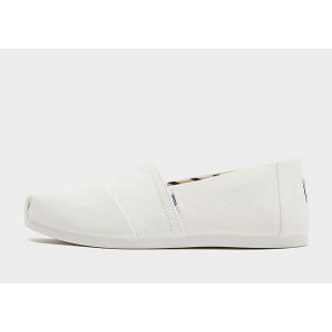 Toms Femme Alpargata en Coton recyclé Mocassin Plat, Blanc, 38.5 EU