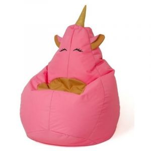 Sac pouf - Go Gift - Licorne rose - 130 x 90 cm - 1 place - Int&eacute;rieur