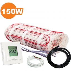 Image de Warm-on Kit Plancher chauffant électrique rayonnant pour carrelage 150 W/m² - Set Complet 4.8m² avec Thermostat Digital