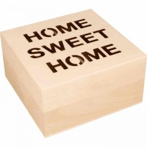 Art&eacute;mio Boite &agrave; th&eacute; 17 x 17 x 8 cm - Home Sweet Home