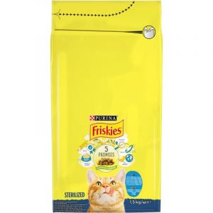 Friskies Purina Croquettes stérilisées pour chats 1,5 kg Adulte