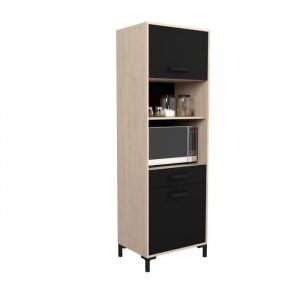 FACTORY Buffet de cuisine 60 cm - 2 portes - L 60 x P 43 x H 185 cm -