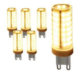 Lot 6 ampoules LED tubulaires G9 6W haute efficacit&eacute; longue dur&eacute;e 3000K