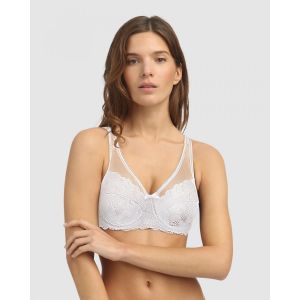 DIM Soutien-gorge avec Armatures Generous Essentiel Femme,Blanc (Blanc 0hy), 100D (Taille Fabricant : 85D )