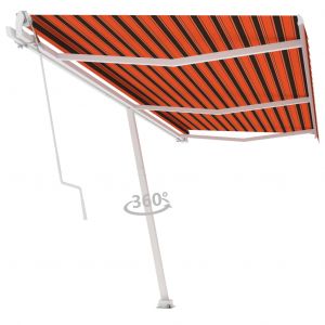 VidaXL Auvent automatique sur pied 600x300 cm Orange/marron