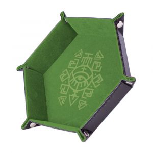 Trade Invaders Piste de dés - Nahui Ollin - 19 x 19 cm - Cuir et Velours