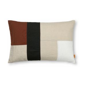 Image de Ferm Living Coussin Part / 60 x 40 cm - Lin & coton organique multicolore en tissu