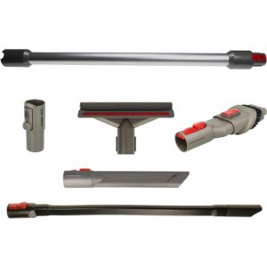 Vhbw Lot de buses d'aspirateur avec 6 pièces compatible avec Dyson V7 Motorhead Extra, Motorhead +, Motorhead, Motorhead, Fluffy (überholt) gris