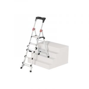 Hailo Échelle escabeau 100 topline marches 3-5 aluminium anodisé 1 pièce(s) échelle escabeau 100 topline marches 3-5 aluminium anodisé